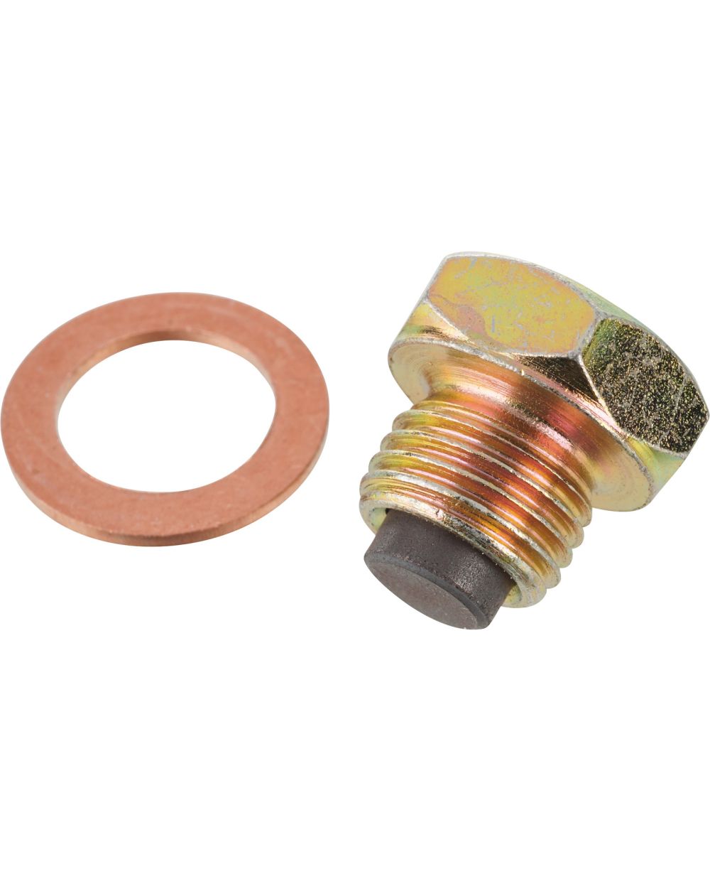 Oil Drain Plug, magnetic, M14x1.5/ A/F19mm incl. gasket, collects the  metallic abrasion bound in the oil at the magnet