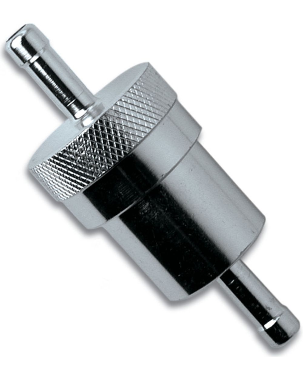 Fuel Filter, fits 8mm fuel line, aluminium (screwed), with sinter/bronce  filter element