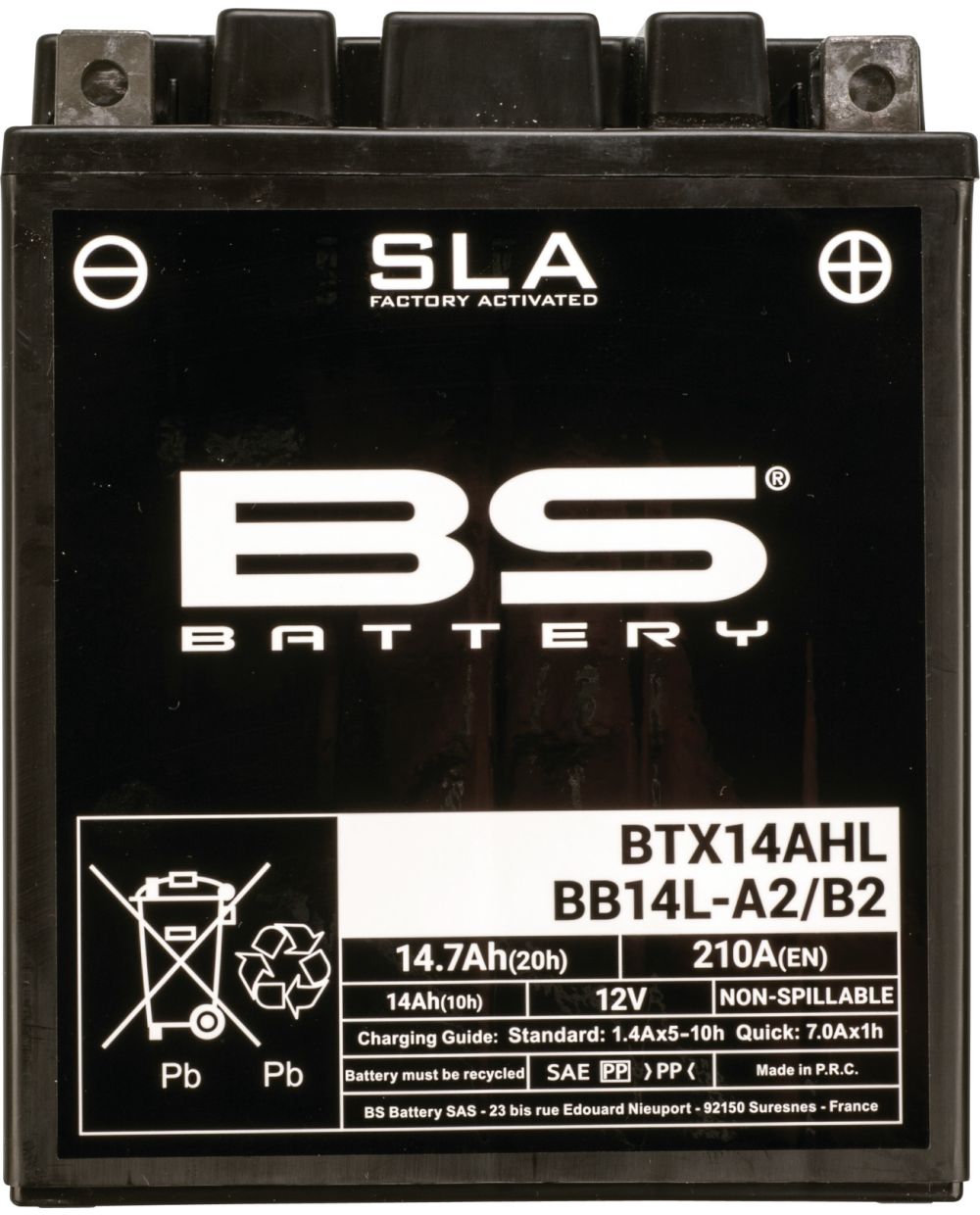 印象のデザイン BS BATTERY BTX14AHL-BS VRLA 制御弁式密閉 バッテリー