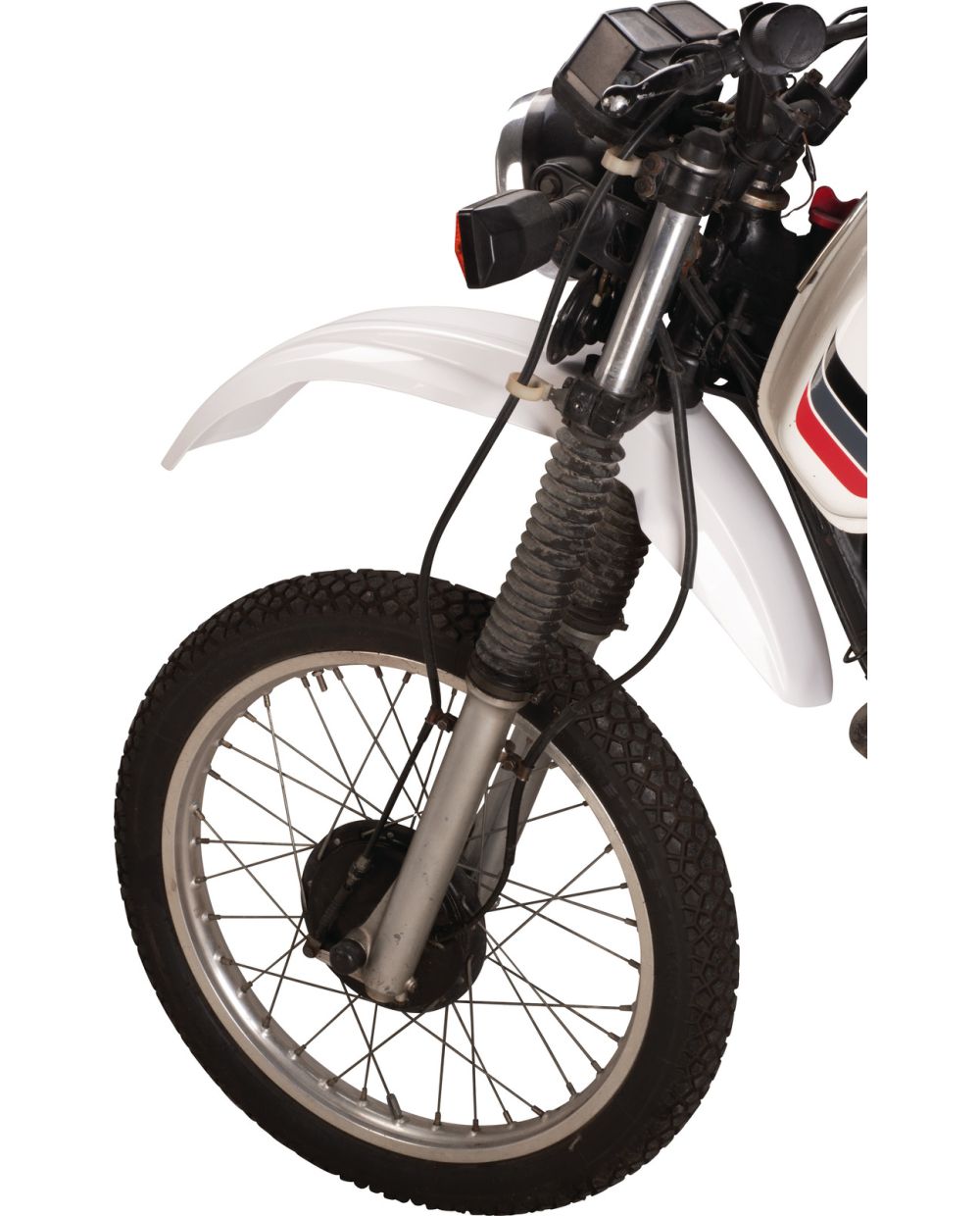 Enduro Front Fender pure white dyed through PP very good protective effect
