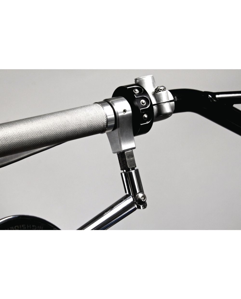 Mirror Bracket Upside Down aluminium innovative mounting position for 22mm handlebars M10x1 25 mirror thread width