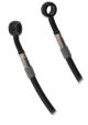 Steel Braided Brake Line 'Blackline', front, black coating, black fittings, length 95cm