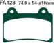 EBC Brake Pads, Front Left/Right (needed 2x) (Vehicle Type Approval)