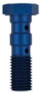 Double Banjo Bolt, M10x1.25, blue anodized