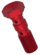Double Banjo Bolt, M10x1.25, red anodized