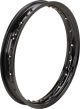 Replica Aluminum Rim 2.15x18', Shiny Black Anodized, Drilled