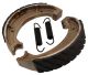 EBC WG Brake Shoes, 1 pair incl. springs, type 'Water Grooved' for best braking effect in wet conditions, pad carrier with anti-corrosion coating