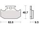 EBC Brake Pads, Rear (Vehicle Type Approval) (TT600: compare with Drawing! Alternative:11123/40242), 1 Pair, fits Nissin Brake Caliper