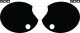 Side Cover Decal Set '500', Black, 4 Pieces, Right & Left, Black Lettering