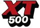 Fuel Tank Decal / Logo 'XT500', red/white/black, 1 piece, OEM reference # 3BH-24161-00