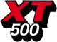 Fuel Tank Emblem / Logo 'XT500', red/white/black, 1 piece, OEM Reference # 4E5-24161-10