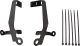 Bracket/Keeper for Brake Lines/Side Reflector, Black Powdercoated Stainless Steel, 1 Pair