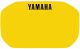 Decal Head Light Fairing, yellow with black YAMAHA logo (HD quality with protective laminate), suitable for items 29112RP/29467RP/29468RP