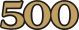 Emblem Side Cover 'SR500' gold/black, 1 Piece