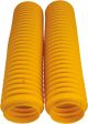 Fork Gaiters, yellow, 1 pair (d=43mm inner / 58-62mm outer tube), length 350mm; with  small black inclusions in the   material