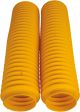Fork Gaiters, yellow, 1 pair (d=43mm inner / 58-62mm outer tube), length 350mm; with  small black inclusions in the   material