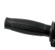 Beston-Style Handlebar Grips, black, classic look with longitudinal grooves, length 130mm, ends closed, diameter max. approx. 38mm, 1 pair