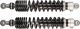 WILBERS Blackline Twinshocks 630 TS Road, stepless preload, 22 click rebound, silver housing, black spring, no height adjustment, 1 pair