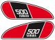 XT Style Fuel Tank Decal, red/white/black,1 pair right/left (repaintable, 6pcs.)