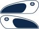 Fuel Tank Decal 'Heritage', colour: dark blue, RH/LH complete (coatable)