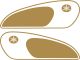 Fuel Tank Decal 'Heritage', Colour: gold, RH/LH complete (coatable)
