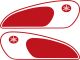 Fuel Tank Decal 'Heritage', colour: red, RH/LH complete (coatable)