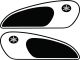 Fuel Tank Decal 'Heritage', colour: black, RH/LH complete (coatable)