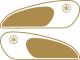 KEDO Classic Fuel Tank Decal, gold, Left/Right complete