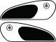 KEDO Fuel Tank Decal 'Classic', black, Left/Right complete