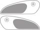 KEDO Classic Fuel Tank Decal, silver, Left/Right complete