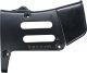 Front Sprocket Cover, black, round slots instead of square, with riveted mini-chainguard (ABS black)