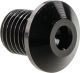 Aluminium Cover Cap / Plug for RH Mirror Thread, left-hand thread M10x1.25, black