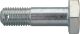 Bolt for Side Stand Export, M10x1.25 35mm, chrome plated with hole for cotter pin, 10mm slot