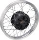 Replica Rear Wheel 1.85x18', OEM hub black incl. bearings, replica rim silver, stainless steel spokes (new parts, no rebuild)