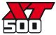 Fuel Tank Emblem / Logo 'XT500', Black/Red/White, 1 Piece, OEM reference # 56U-24161-00