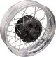 Rear Wheel 4.25x17', OEM-Hub black incl. bearing, SanRemo rim polished aluminium, stainless steel spokes, all new parts
