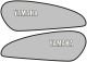 Tank Decal USA Model, white logo printed on silver foil, black edging (replica)