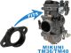 Intake Manifold for TM36/TM40-carburettors incl.clamp (inner diameter 42mm, distance mounting holes: 70mm)