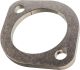 KEDO HD Header Pipe Flange, 1 piece, 6mm stainless steel, 46mm diameter, 9mm bore for bolts, distance 64mm