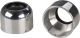 Aluminium Dust Caps, polished aluminium, incl. gasket, 1 pair (Fixation through 2 setscrews)