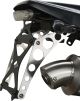 KEDO 'Competition' Licence Plate Holder, complete (Black/Silver with LED  Taillight, White)