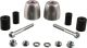 Bar End Weights, Silver, 1 Pair, suitable for Aluminium and Steel Handlebars with Inner Diameter with 12 or 18mm