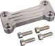 Handlebar Clamp Billet Aluminium, with milled grooves, incl. 4 bolts