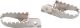 KEDO HD Stainless Steel Footpegs (Left & Right), for 8mm Bolt (1 Pair), stepping surface approx. 32x68mm