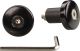 Mini Bar-End Plugs, black anodized aluminium, for inner diameters 17-19mm (steel handlebars) outer diameter approx. 32x9mm, 1 pair