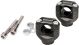Handlebar Clamps, black, 1 pair, for metric handlebars (22mm), with Vehicle Type Approval, +3mm