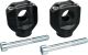 LSL-Handlebar Clamps, black, 1 pair, for 1' handlebars (25.4mm), street legal