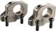 Handlebar Riser +28 mm and 16mm Offset, 28,6mm handlebar clamp brackets - spacer brackets, aluminium silver (with Part Certificate)