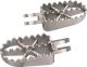 KEDO Toothed Driver's Footpegs, 1 Pair, Enduro-Style. Tread approx. 46x84mm.