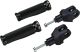 LSL Aluminium Controls, Black, Complete Set Driver (Vehicle Type Approval)(2x Footpeg Body + Hinge Set)